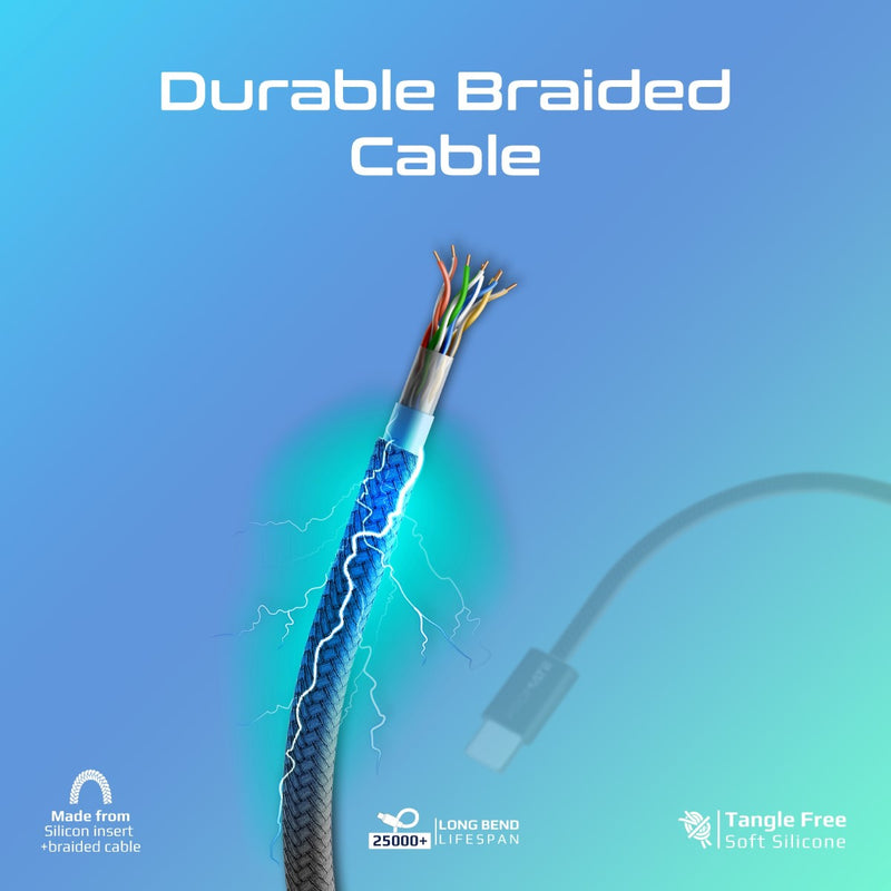 Promate EcoLine-Ci120 Black 120cm USB-C to Lightning cable full length