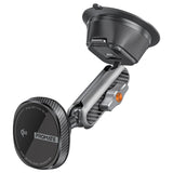 حامل شحن لاسلكي للسيارة 15 واط معتمد Qi2 بدوران 360 درجة | Promate FlexDrive-Qi2 FlexiGrip 15W MagSafe Compatible Qi2 Wireless Charger