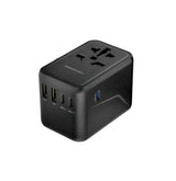 Powerology 65W PD Universal Travel Adapter with Triple USB-C Ports – أدابتور السفر العالمي باورلوجي بقدرة 65 واط و3 مخارج تايب سي