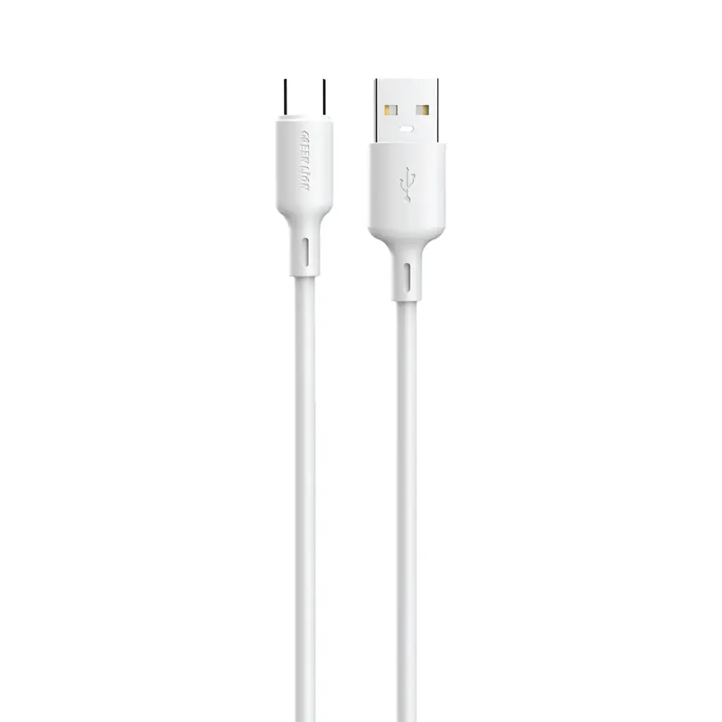 كيبل جرين لايون يو اس بي اي الى يو اس بي سي بقدرة شحن 100 واط وطول 1 متر - ابيض | Green Lion 100W USB-A to USB-C TPE Cable 1M - White