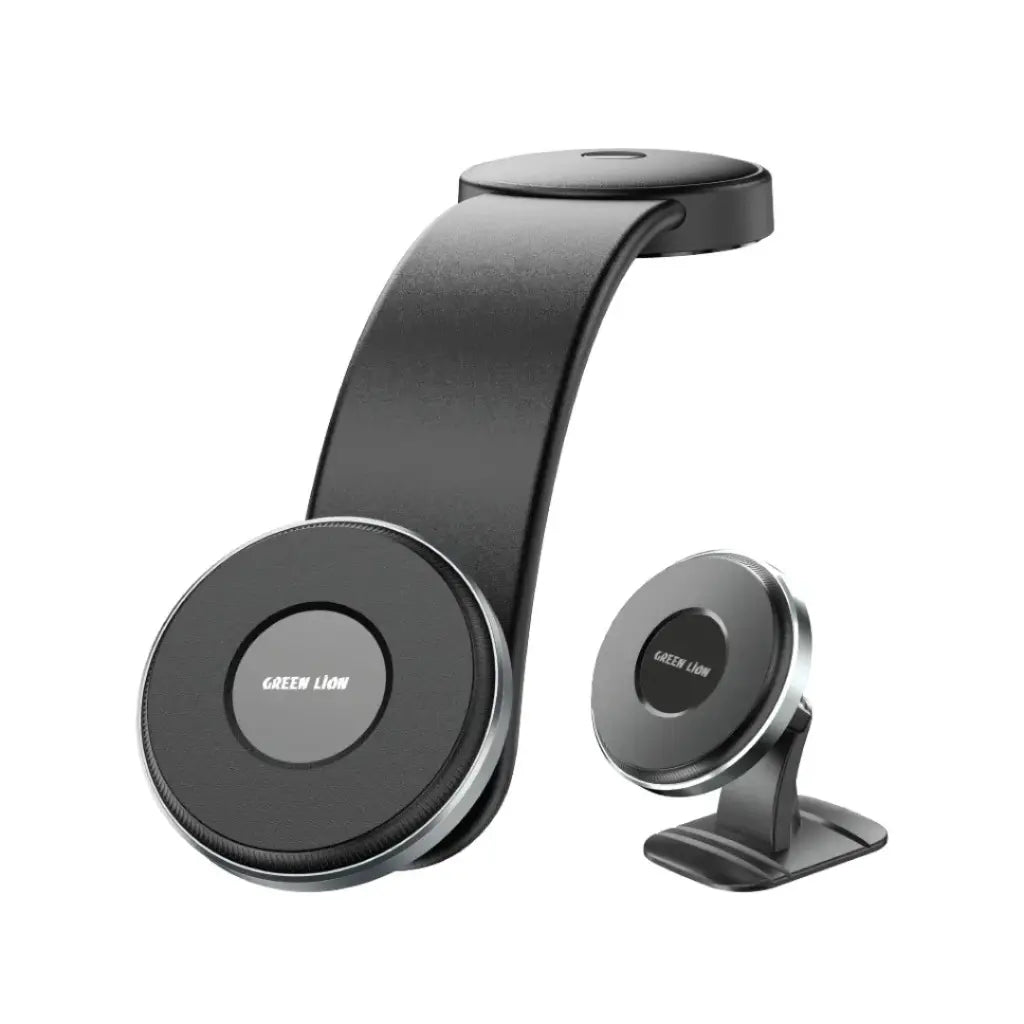 Girêderê Telefona Otomobîlê ya 2-di-1ê ya Green Lion a Magnetîk bi Zivirandina 360° - Reş