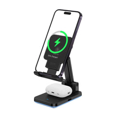 شاحن جرين لايون 4 في 1 المغناطيسي بقدرة شحن 15 واط - اسود | Green Lion 4 in 1 Magnetic Charger 15W - Black
