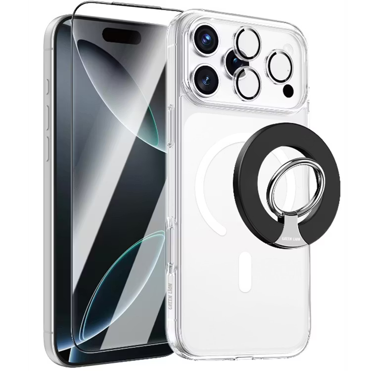 حزمة حماية Green Lion 4 في 1 لآيفون 17 برو - شفافة | Green Lion 4 in 1 Protection Pack For iPhone 17 Pro - Clear