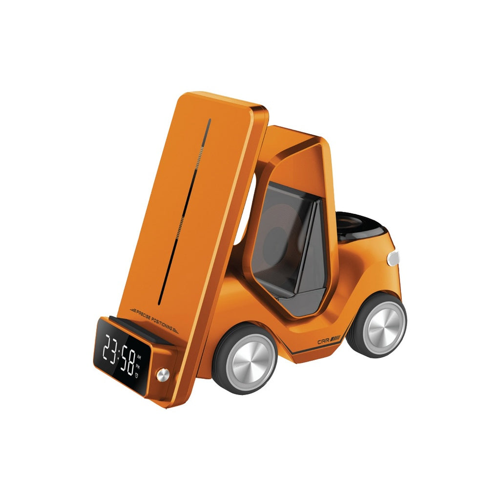 Green Lion 5 IN 1 Forklift Wireless Charger - Orange -Yellow | شاحن جرين ليون اللاسلكي 5 في 1 فوركليفت - برتقالي- أصفر