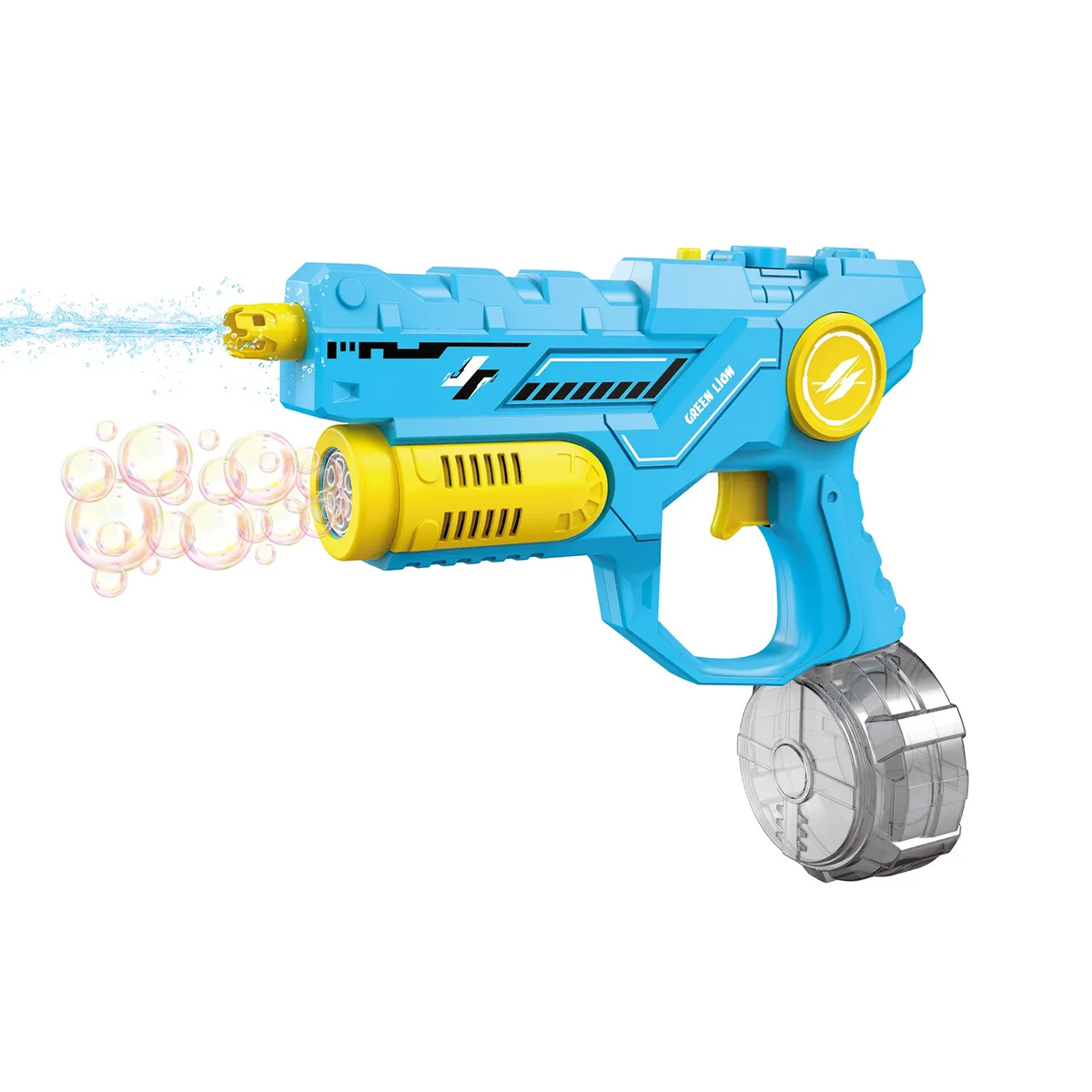 مسدس ماء وفقاعات جرين لايون GN90 - أزرق | Green Lion GN90 – Gun With Bubble – Blue