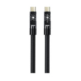 كيبل جرين لايون مضفر يو اس بي سي الى يو اس بي سي باضائة LED وقدرة شحن 60 واط - اسود | Green Lion LED Braided USB-C to USB-C Cable 60W - Black