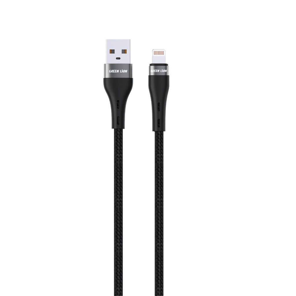 Kabloya Genim a USB-A bo Lightning Braided 12W, 1m - Reş