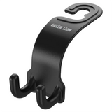 علاقة مسند رأس للسيارة جرين لايون مزدوجة لتنظيم الاغراض - اسود | Green Lion Car Headrest Dual Hook Organizer - Black