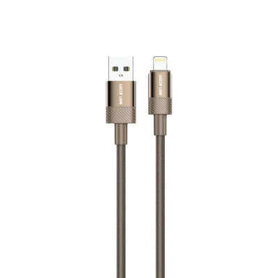 كيبل جرين لايون ديزرت سبارك يو اس بي اي الى لايتننغ بطول 1 متر | Green Lion Desert Spark Cable USB-A to Lightning 1M 12W.