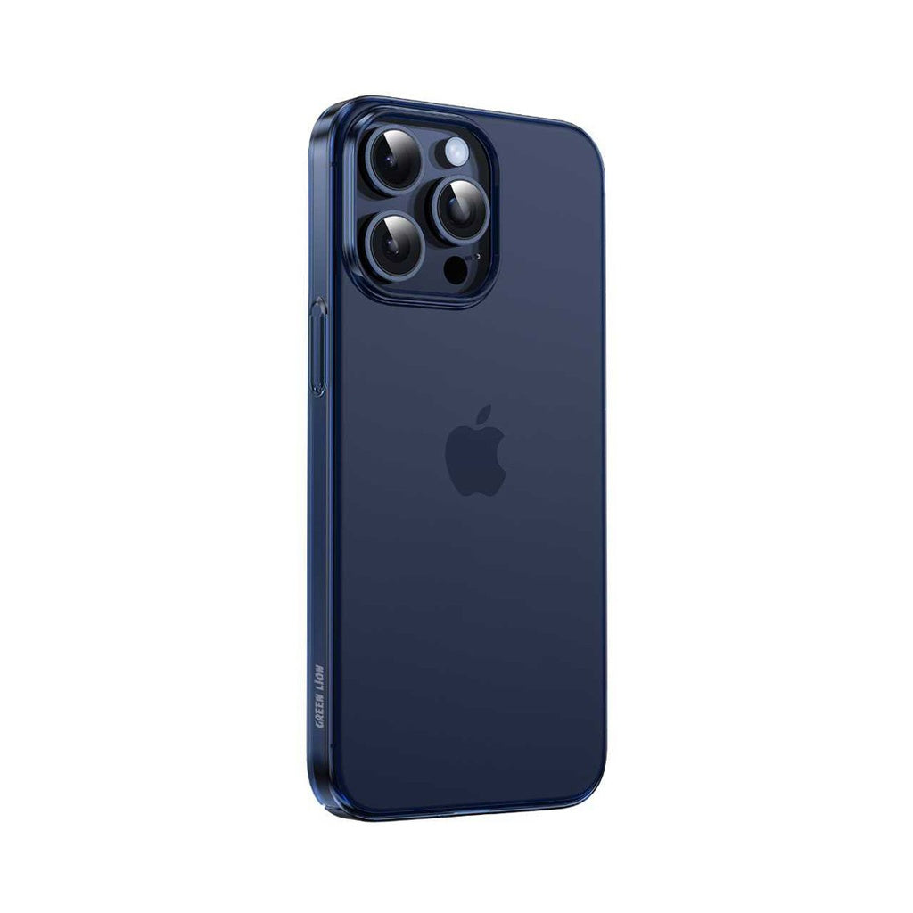 كفر Green Lion Delgado لآيفون 15 برو ماكس - أزرق | Green Lion Delgado PC Case for iPhone 15 Pro Max - Blue