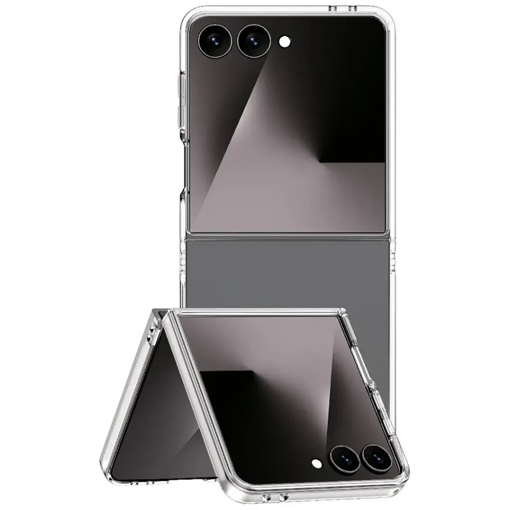 Green Lion Delgado PC Case for Z Flip 7 - Clear | جراب جرين ليون ديلجادو لـ Z Flip 7 - شفاف