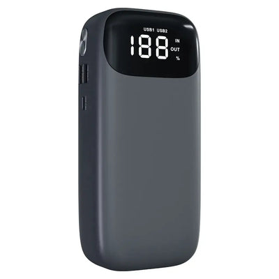 Green Lion Flex Power Jumper and Power Bank 10000mAh - Gray | جرين ليون جهاز بدء تشغيل وبنك طاقة 10000 مللي أمبير - رمادي