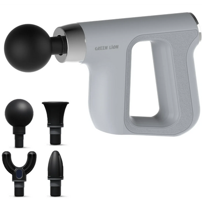 جهاز تدليك عضلي جرين لايون Impact - رمادي | Green Lion IMPACT Fascial Gun Massager- Grey