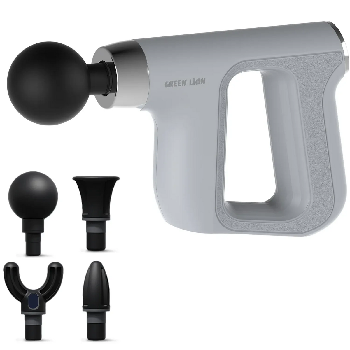 جهاز تدليك عضلي جرين لايون Impact - رمادي | Green Lion IMPACT Fascial Gun Massager- Grey