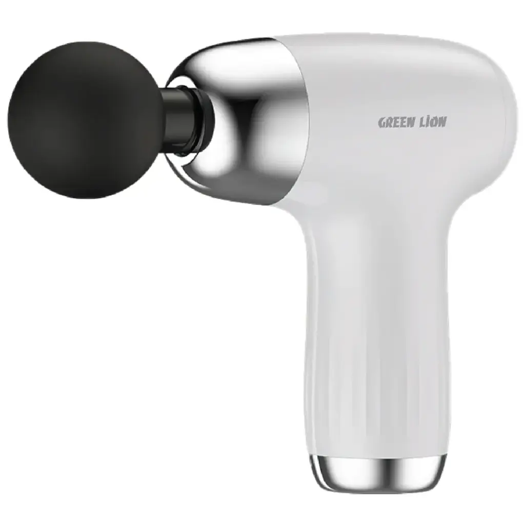 مسدس المساج جرين لايون ميني ب 6 سرعات - ابيض | Green Lion Mini Massage Gun 6 Speed Levels – White