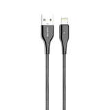 Green Lion USB-A to Lightning Metal Spring Hose Cable – Silver | كابل Green Lion USB-A إلى Lightning مع خرطوم معدني – فضي