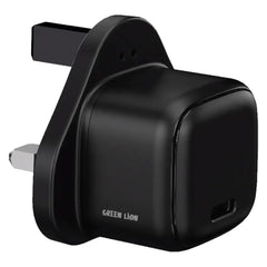 Green Lion Nexio Single Port UK Plug Wall Charger 45W – Black | شاحن حائط Nexio أحادي المنفذ من Green Lion بقابس UK بقدرة 45W – أسود
