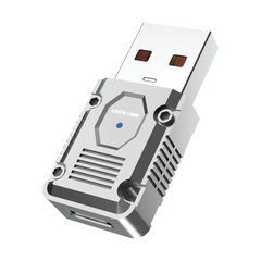 Green Lion OTG Adapter USB-A to USB-C - Silver | محول جرين ليون OTG من USB-A إلى USB-C - فضي