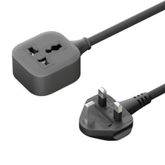 مشترك كهرباء جرين لايون Power Guard بقابس بريطاني 3250 واط وكيبل 5 أمتار - أسود | Green Lion POWER GUARD Universal Extension Socket UK Plug 3250W 5M – Black