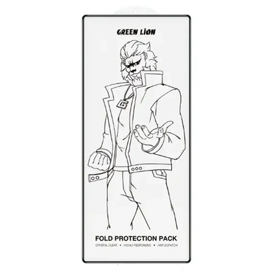 Green Lion Fold Protection Pack For Z Fold 7 - Clear | حزمة حماية جرين ليون لجالكسي زد فولد 7 - شفاف