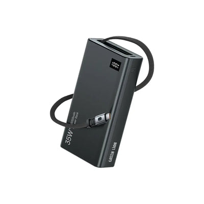باور بانك جرين لايون القابل للسحب بسعة 20,000 مللي امبير و بقدرة شحن 35 واط | Green Lion Retractable 35W 20000mAh Power Bank