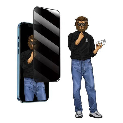 Green Lion 9H Steve Privacy Full Glass Screen Protector for iPhone 12 Pro Max (6.7") - زجاج حماية جرين ليون ستيف بخاصية الخصوصية