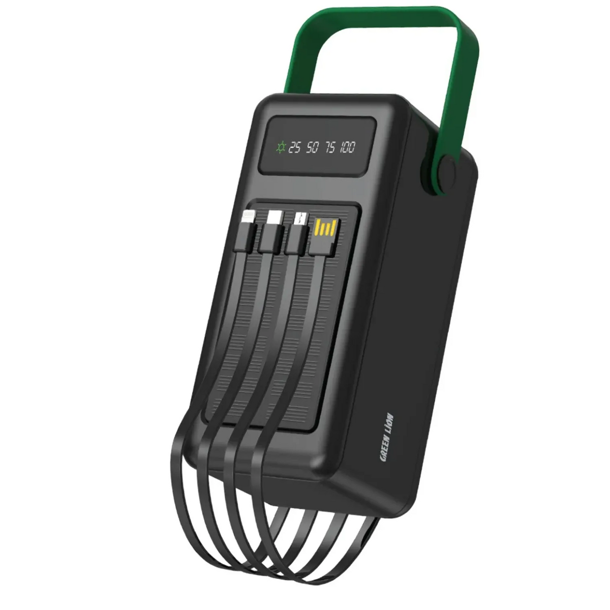 باور بانك شمسي جرين لايون Solar Max بسعة 80000mAh - أسود | Green Lion Solar Max 80000mAh PowerBank – Black