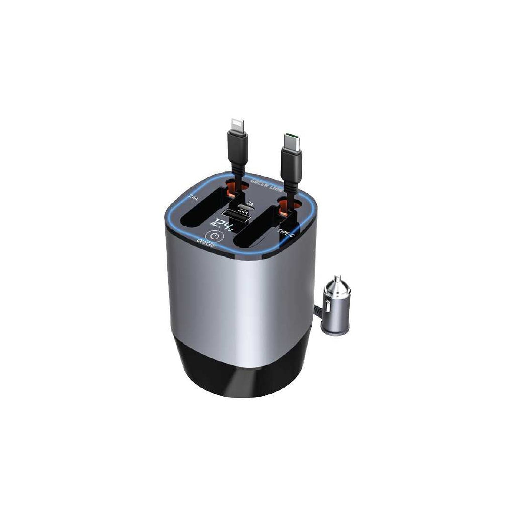 شاحن السيارة متعدد الوظائف من جرين لايون بقدرة 38 واط | Green Lion Multifunctional Car Charger 38W