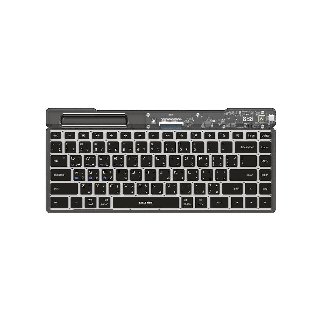 لوحة مفاتيح شفافة Green Lion - أسود | Green Lion Transparent Keyboard - Black