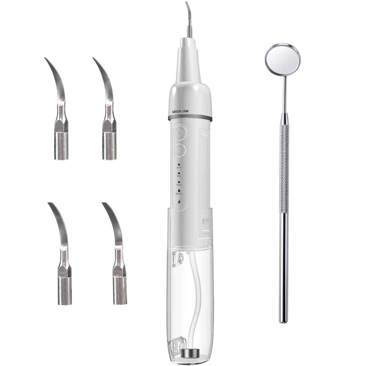 جهاز تنظيف أسنان جرين لايون بالموجات فوق الصوتية سعة 80 مل - أبيض | Green Lion ULTRASONIC Tooth Cleaner 80ML – White