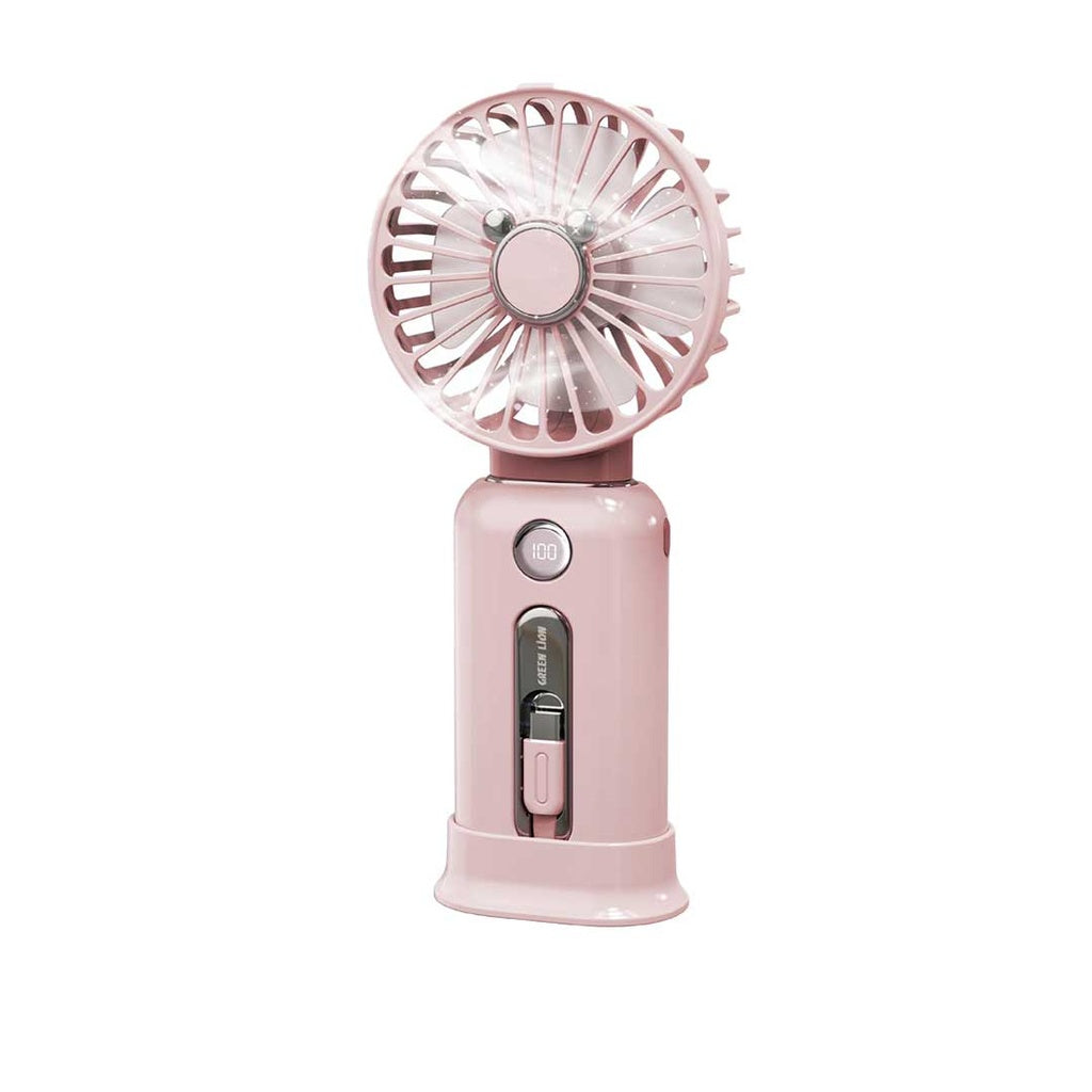 باور بانك جرين لايون ويند مايت بسعة 10,000 مللي امبير مع مروحة محمولة | Green Lion Wind Mate Portable Power Bank & Fan