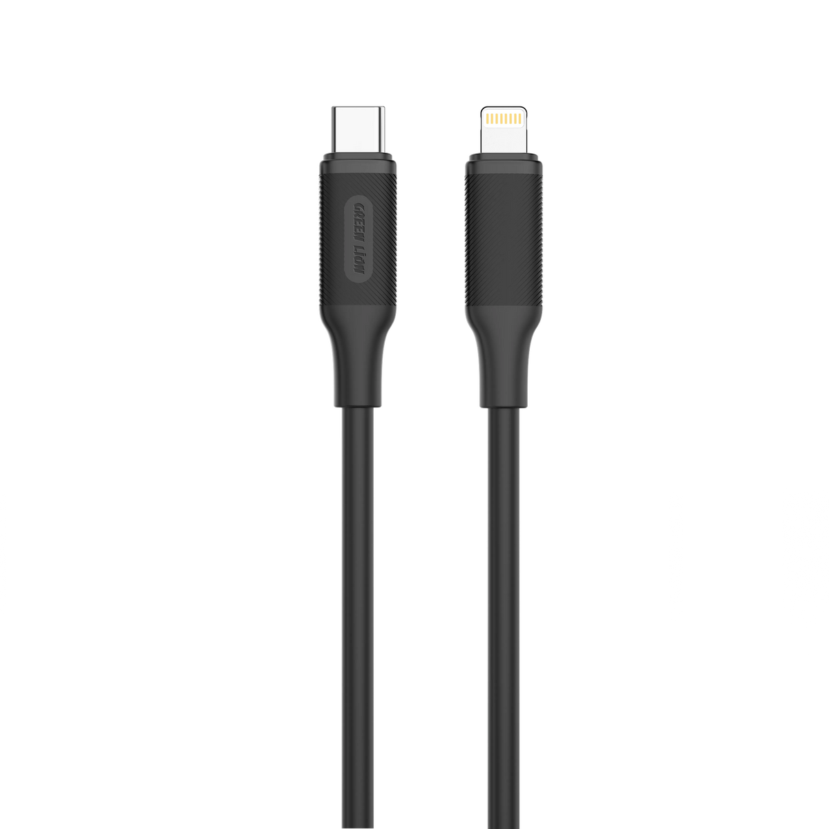 Kabloya USB-C bo Lightning a Green Lion, 1m, Hêza Barkirinê ya 27W - Reş | Kabloya PVC ya USB-C bo Lightning a Green Lion, 1m, PD, 27W - Reş