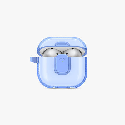 UNIQ Glase Pro clear AirPods 4 case Cloudy Blue