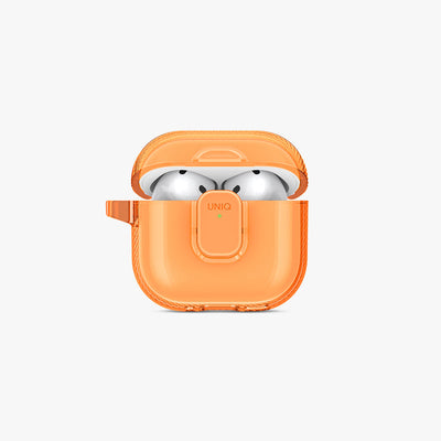 UNIQ Glase Pro clear AirPods 4 case Golden Citrus