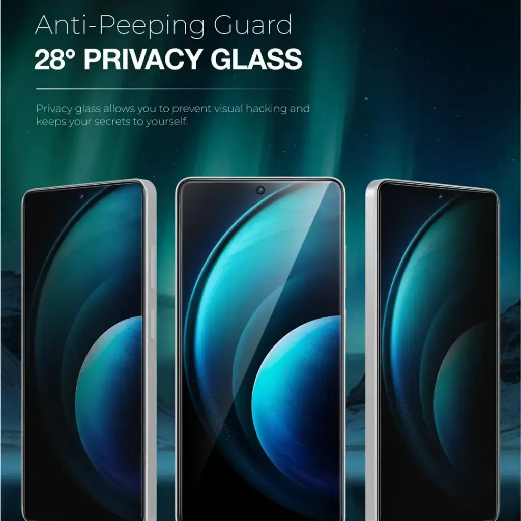 Green Lion 9H Privacy Screen Protector with Fingerprint Lock for Samsung S26 Ultra | حماية شاشة جرين ليون 9H مع قفل بصمة الإصبع للخصوصية لـ S26 Ultra