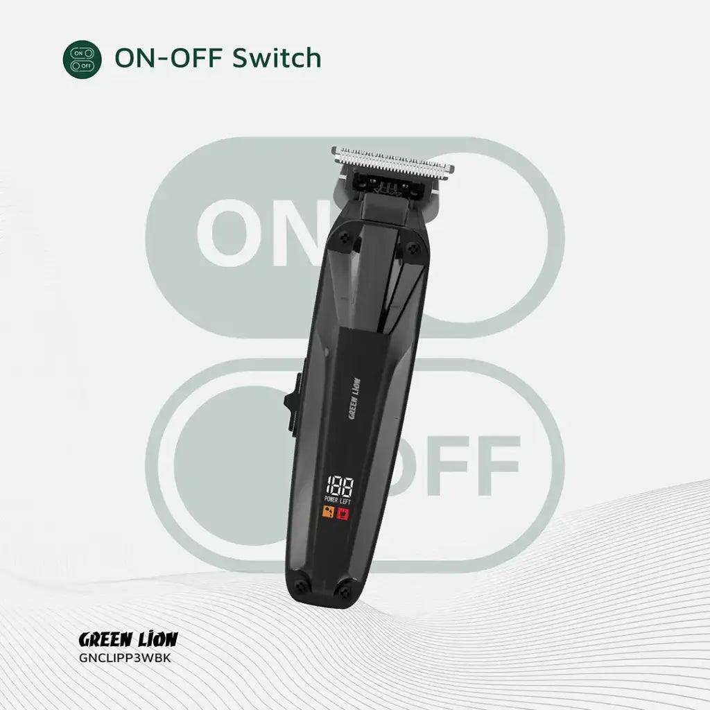 ماكينة حلاقة جرين لايون Clip Master الاحترافية - أسود | Green Lion Clip Master Professional Hair Clipper - Black