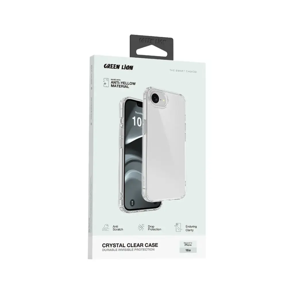 Green Lion Crystal Clear Case iPhone SE 4 - Clear | كفر جرين ليون كريستال شفاف لآيفون SE 4