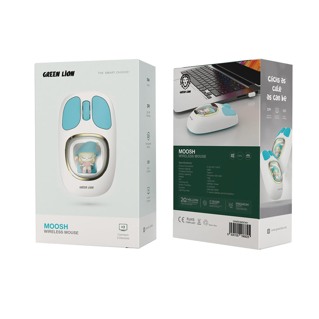 ماوس جرين لايون مووش اللاسلكي | Green Lion Moosh Wireless Mouse