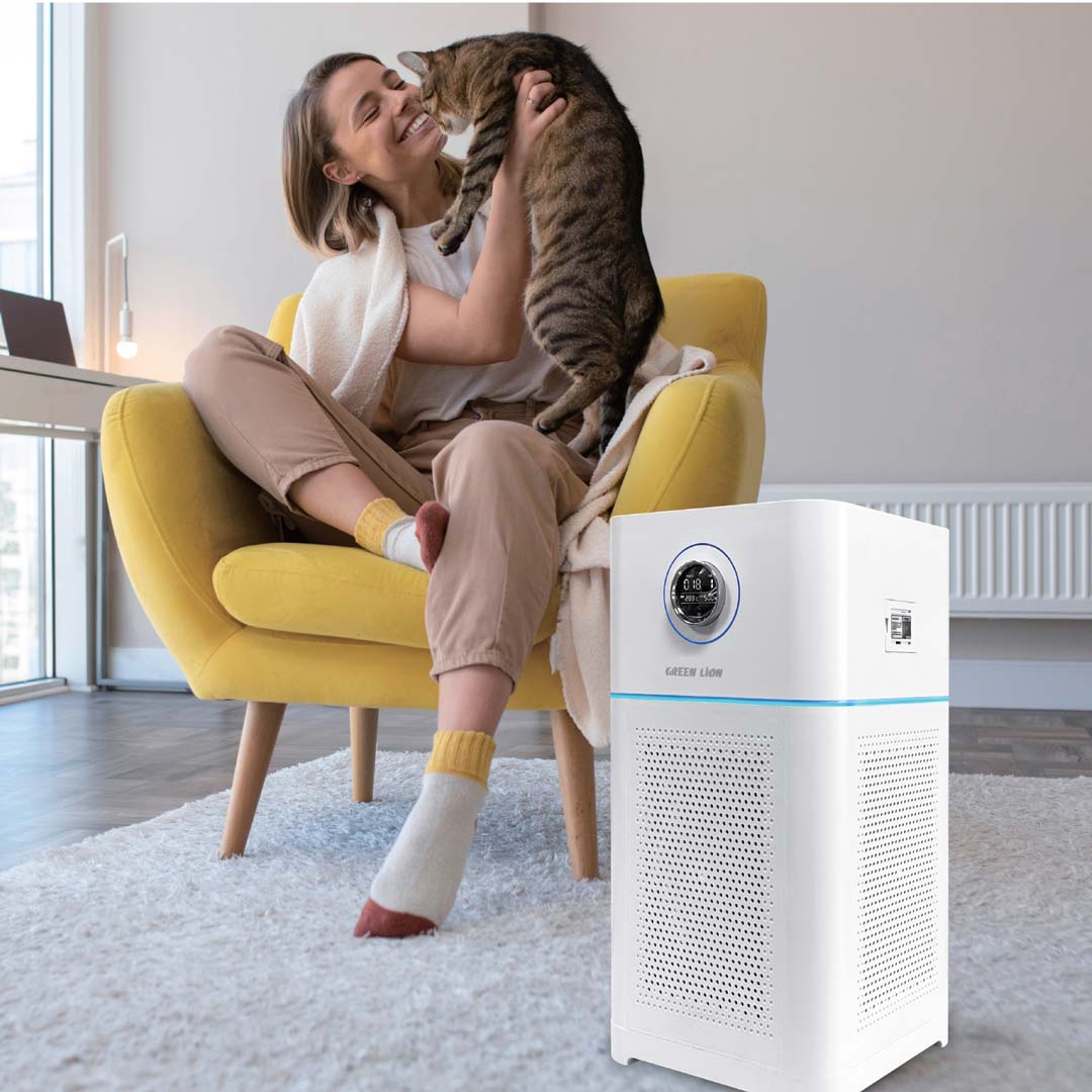 منقي الهواء الذكي جرين لايون برو - ابيض | Green Lion Intelligent Air Purifier Pro - White