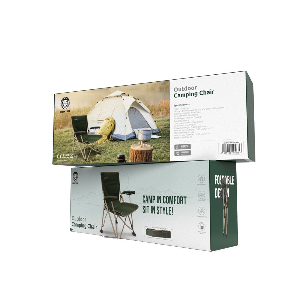 كرسي جرين لايون للتخييم الخارجي مع حقيبة حمل | Green Lion Outdoor Camping Chair with Carrying Bag