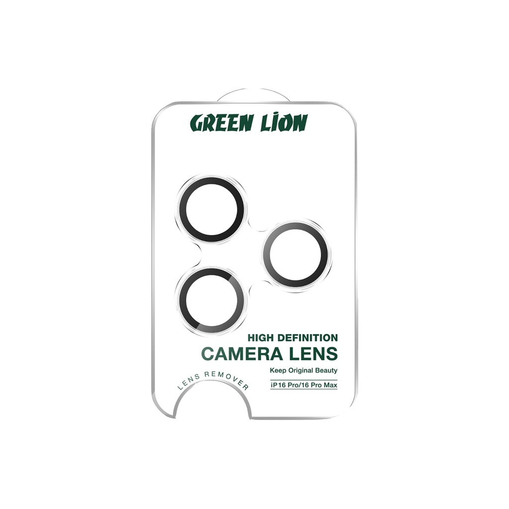 Green Lion Trio Camera Lens Protector for iPhone 16 Pro / Pro Max – Clear | واقي عدسة كاميرا ثلاثي Green Lion لـ iPhone 16 Pro / Pro Max – شفاف