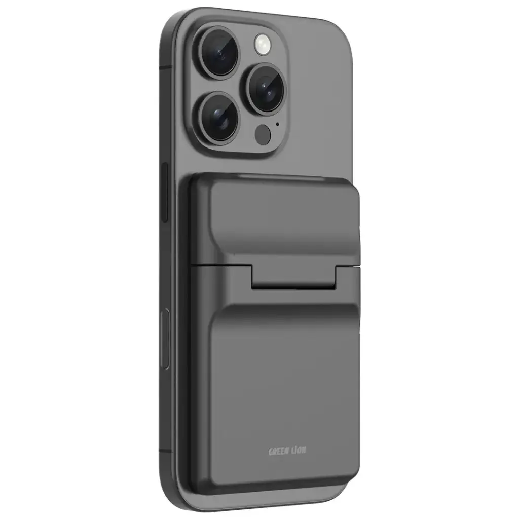 Green Lion W3 MagSafe Wallet Card Holder - Black | محفظة جرين ليون W3 ماج سيف لحمل البطاقات - أسود