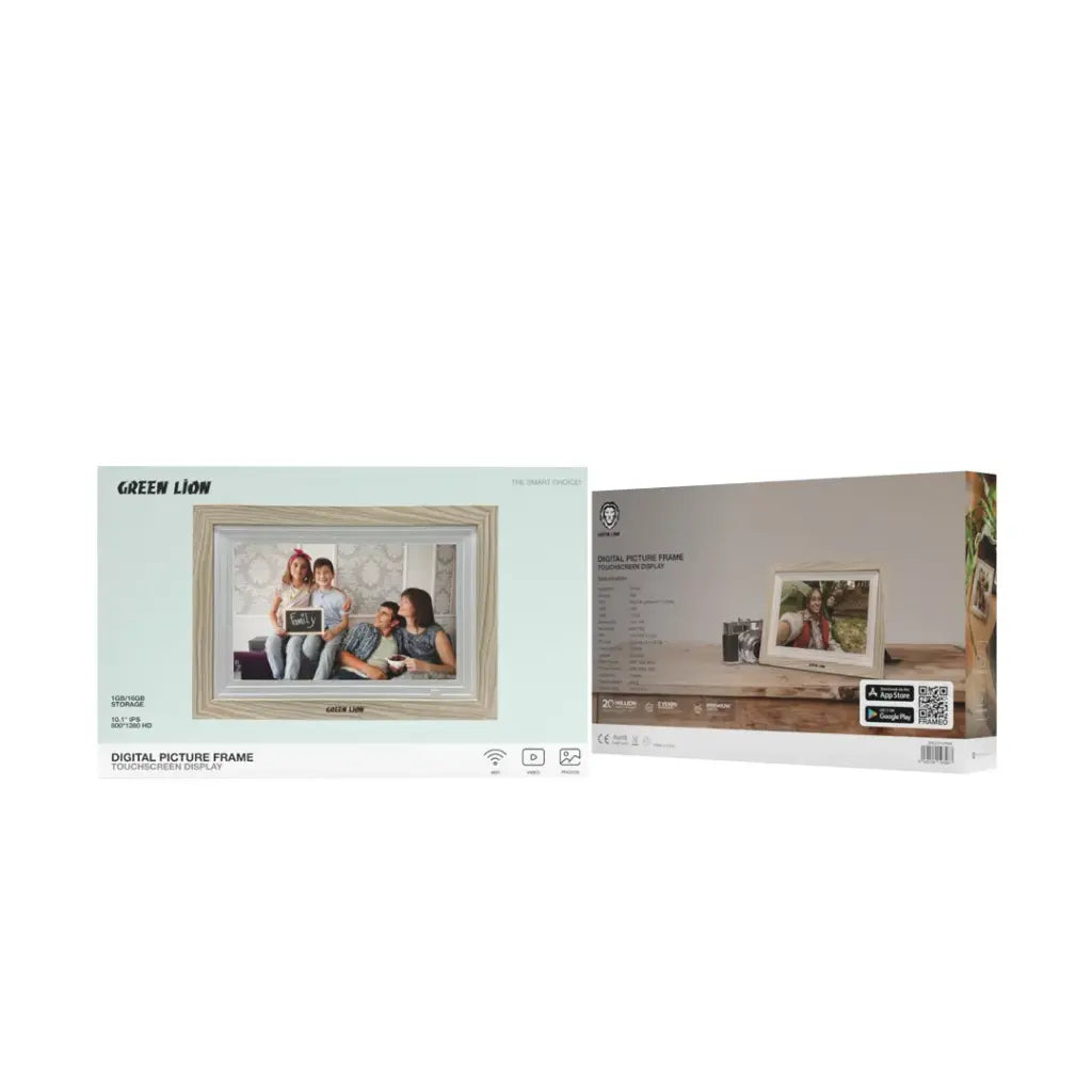 Green Lion Digital Picture Frame Touch 10.1 Inch Wooden - Detail 1