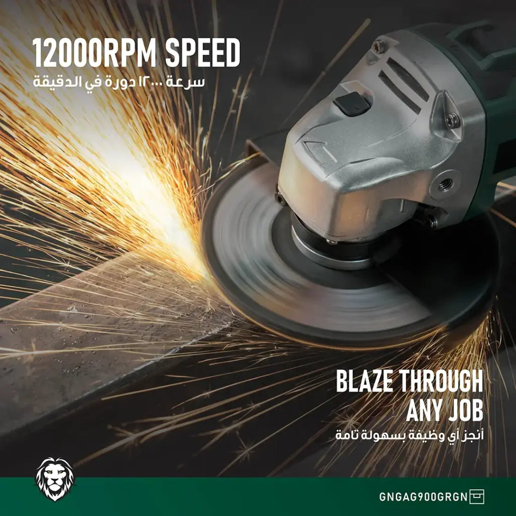 Green Lion GAG-900 Cordless Angle Grinder Green - Detail 5