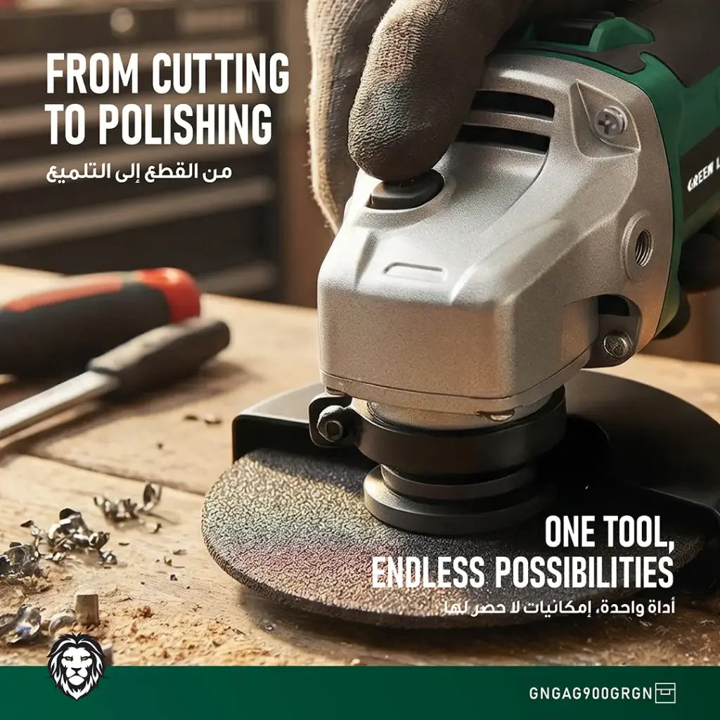 Green Lion GAG-900 Cordless Angle Grinder Green - Detail 4