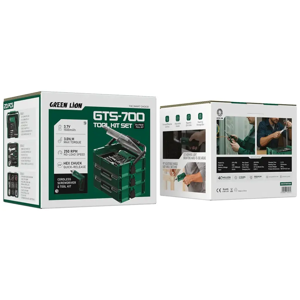 Green Lion GTS-700 Tool Kit Set Green - Detail 6