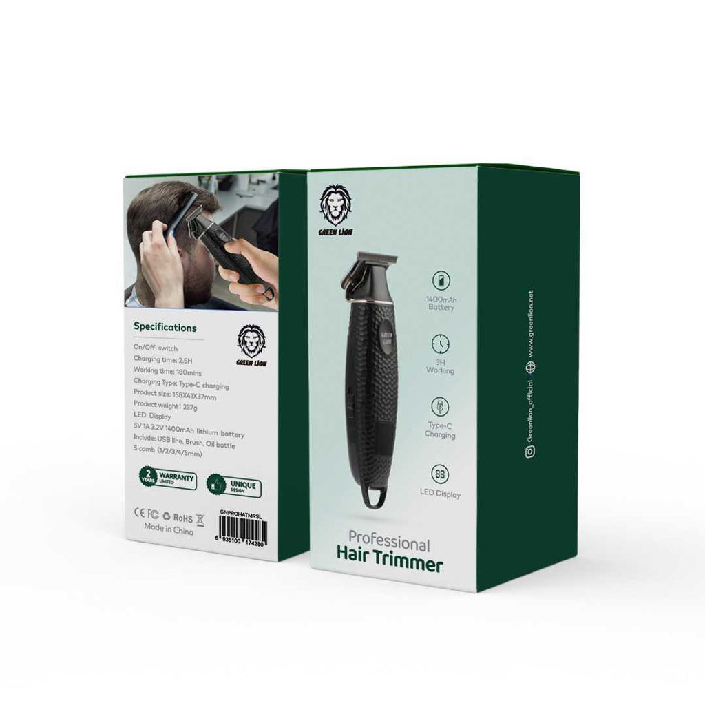 Green Lion Professional Hair Trimmer 1400mAh Black GNPROHATMRSL - Detail 1