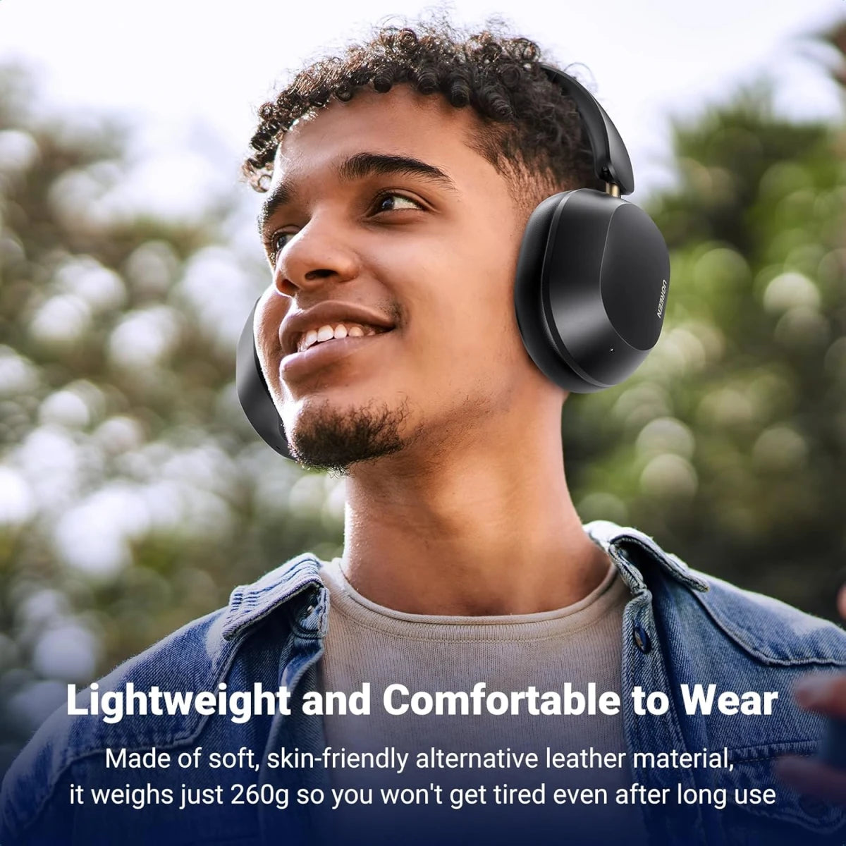 سماعة يو جرين ماكس 5C اللاسلكية بوقت تشغيل حتى 75 ساعة مع خاصة عزل الضوضاء | UGREEN HiTune Max5C Wireless Headphones – 75H Playtime With Adaptive ANC