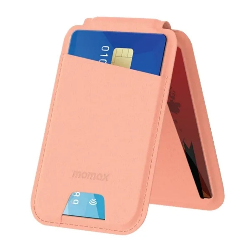 حافظة بطاقات موماكس 1-واليت المغناطيسية متعددة الوظائف, متوافقة مع ماغسيف | Momax 1-Wallet Magnetic Stand Card Holder, MagSafe Compatible