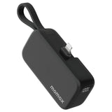 باور بانك موماكس 1-بور ميني بسعة 5000 مللي امبير مع وصلة لايتننغ مدمجة | Momax 1-Power Mini, 5000mAh Portable Battery Pack with Built-in Foldable Lightning Connector